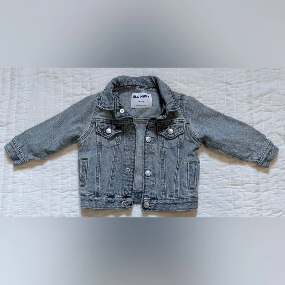Old Navy Unisex Light-Wash Jean Jacket Sz 18-24 Months